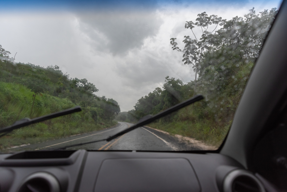 Rainy day - behind car window