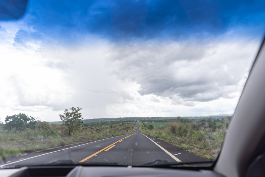 Rainy day - behind car window