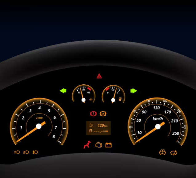 car's dashboard