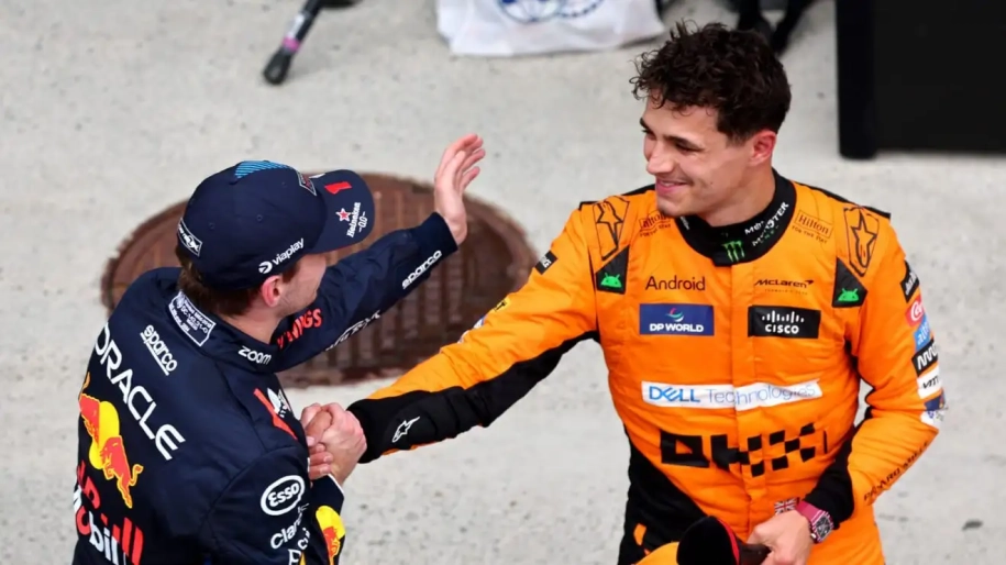 Max Verstappen and Lando Norris