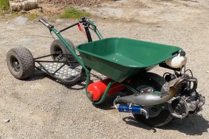 The fastest wheelbarrow in the world,