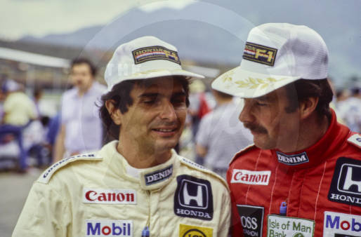 Nigel Mansell and Nelson Piquet